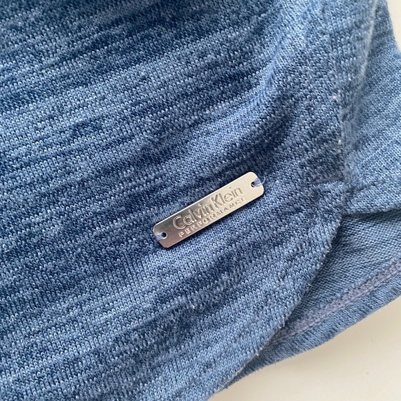 Calvin Klein Performance 3/4 Sleeve Blue Stretch Funnel Neck Hoodie Women’s 1X - Picture 5 of 9